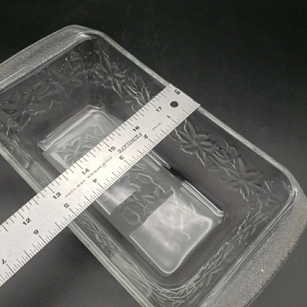 PRINCESS HOUSE Fantasia Glass Bread Loaf Pan – Embossed Floral Vintage Bakeware - Picture 8 of 8